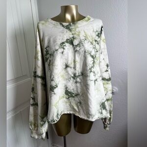 Lululemon green tie dye crewneck
